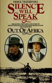 Cover of Silence will speak by Errol Trzebinski