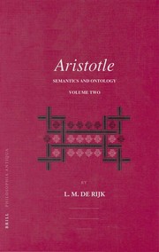 Cover of Aristotle by Lambertus Marie de Rijk