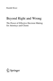 Cover of Beyond right and wrong by Randall Kiser