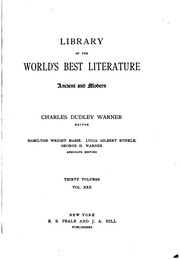 Front cover of Library of the World's Best Literature, Ancient and Modern by Edward Cornelius Towne