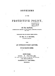 Cover of Sophisms of the protective policy by Frédéric Bastiat
