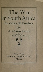 Front cover of The war in South Africa by Arthur Conan Doyle
