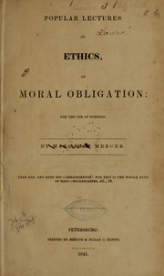 Front cover of Popular lectures on ethics by Margaret Mercer