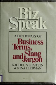 Cover of Biz speak by Rachel S. Epstein