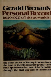 Cover of Personal Record, 1920-1972 by Gerald Brenan
