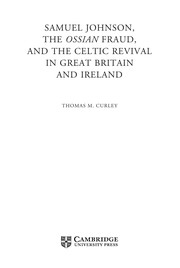 Front cover of Samuel Johnson, the Ossian fraud and the Celtic revival in Great Britain and Ireland by Thomas M. Curley