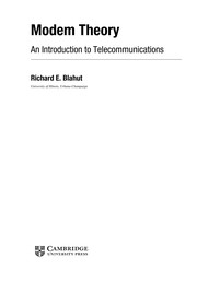 Cover of Modem theory by Richard E. Blahut