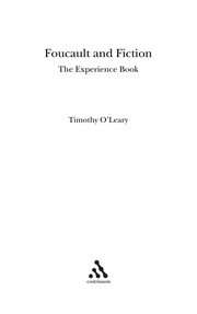 Cover of Foucault and fiction by Timothy O'Leary