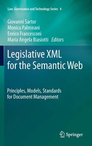 Cover of Legislative XML for the Semantic Web by Giovanni Sartor