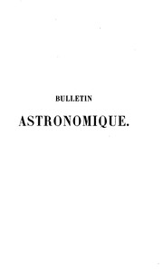 Cover of Bulletin astronomique by Centre national de la recherche scientifique (France)