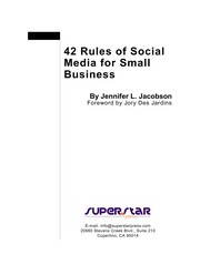 Front cover of 42 Rules of Social Media for Small Business by Jennifer L. Jacobson