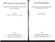 Front cover of Der Aufstieg Marduks by Walter Sommerfeld