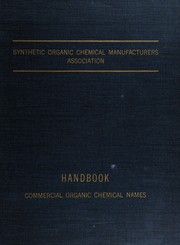 Front cover of SOCMA handbook: commercial organic chemical names by Synthetic Organic Chemical Manufacturers Association.