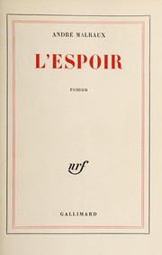 Cover of L’Espoir by André Malraux