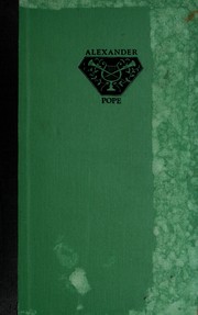 Cover of Alexander Pope by Edith Dame Sitwell