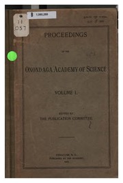 Front cover of Proceedings of the Onondaga Academy of Science by Onondaga Academy of Science.