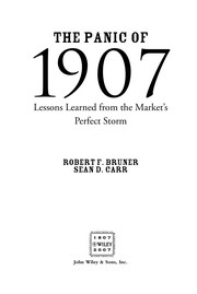 Front cover of The Panic of 1907 by Robert F. Bruner