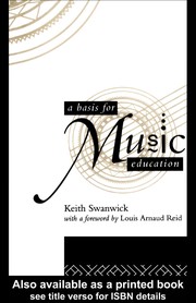Front cover of A basis for music education by Keith Swanwick