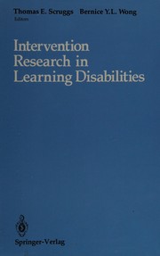 Cover of Intervention research in learning disabilities by Thomas E. Scruggs