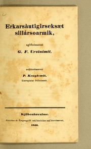 Front cover of Erkarsàutigirseksaet sillársoarmik by G. F. Ursin