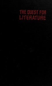 Cover of The quest for literature by Joseph Twadell Shipley