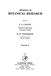 Cover of Advances in Botanical Research, Volume 11 by J. A. Callow