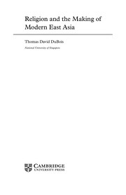 Front cover of Religion and the making of modern East Asia by Thomas David DuBois