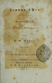 Front cover of Jeanne d'Arc by Karl Friedrich Gottlob Wetzel